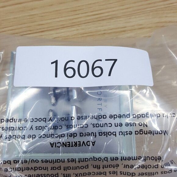 PERRY ELLIS Mens Cuff Links Silver Tone Pyramid - Picture 5 of 5